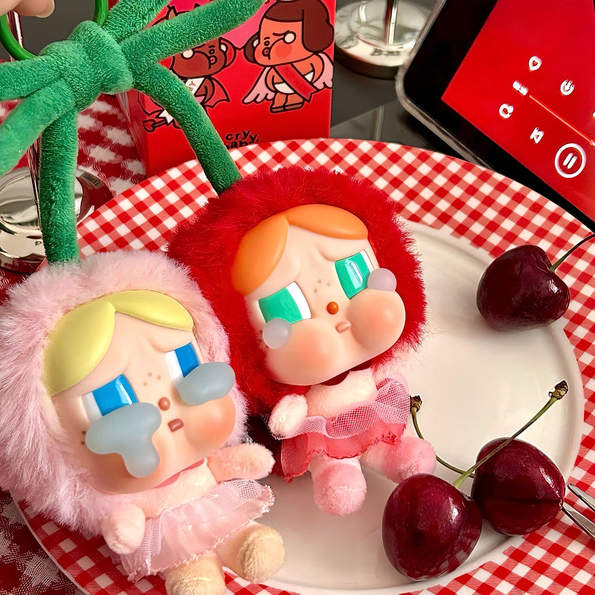 CRYBABY Crying For Love Series-Vinyl Plush Hanging Card (Love You Cherry Much)
